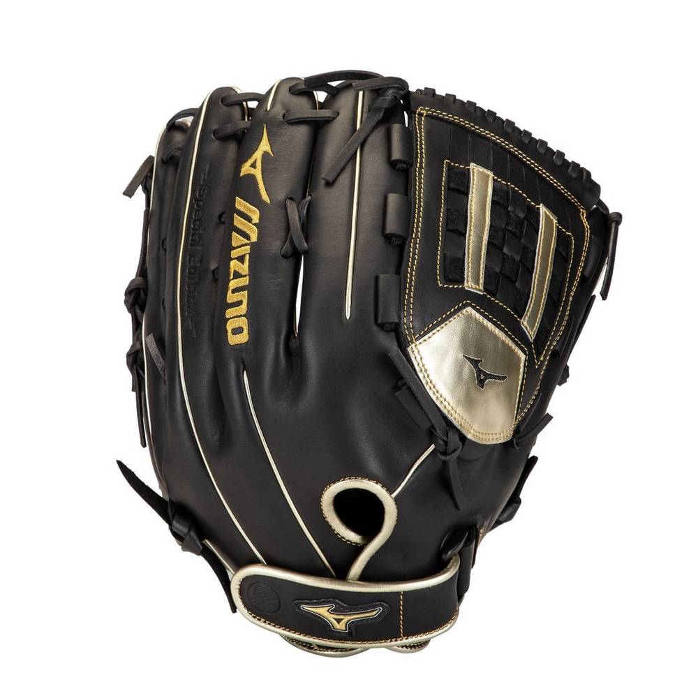 Guantes Mizuno MVP Prime SE Slowpitch 14" Hombre Negras/Doradas Comprar EBQM-42871